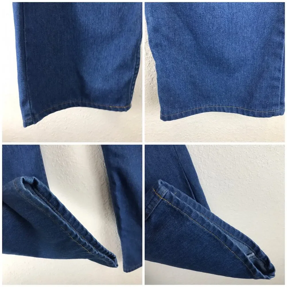 Vintage Levi's 517 1970's Orange Tab Talon Zipper Boot Cut USA Made Blue Jeans